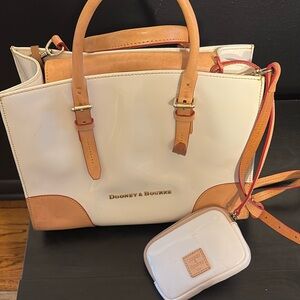 Dooney & Bourke Patent Leather Satchel w/matching coin purse